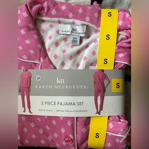 Karen Neuburger Pink Floral Women’s 2 piece Pajama Set size Small